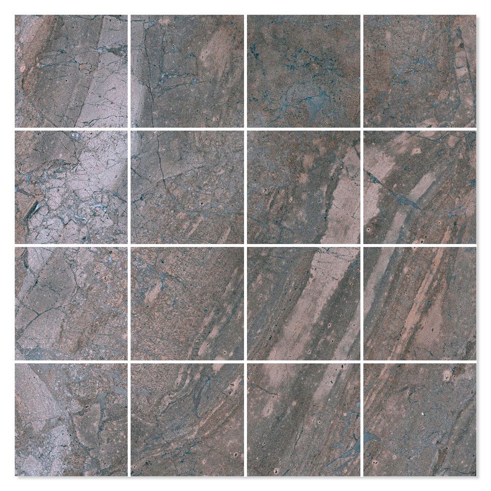 Mosaikkflis Titan Grå Matt 30x30 (7x7) cm